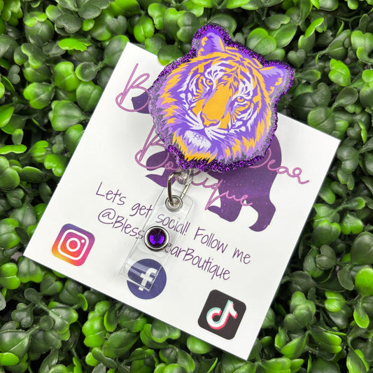 Tiger Head Badge Reel