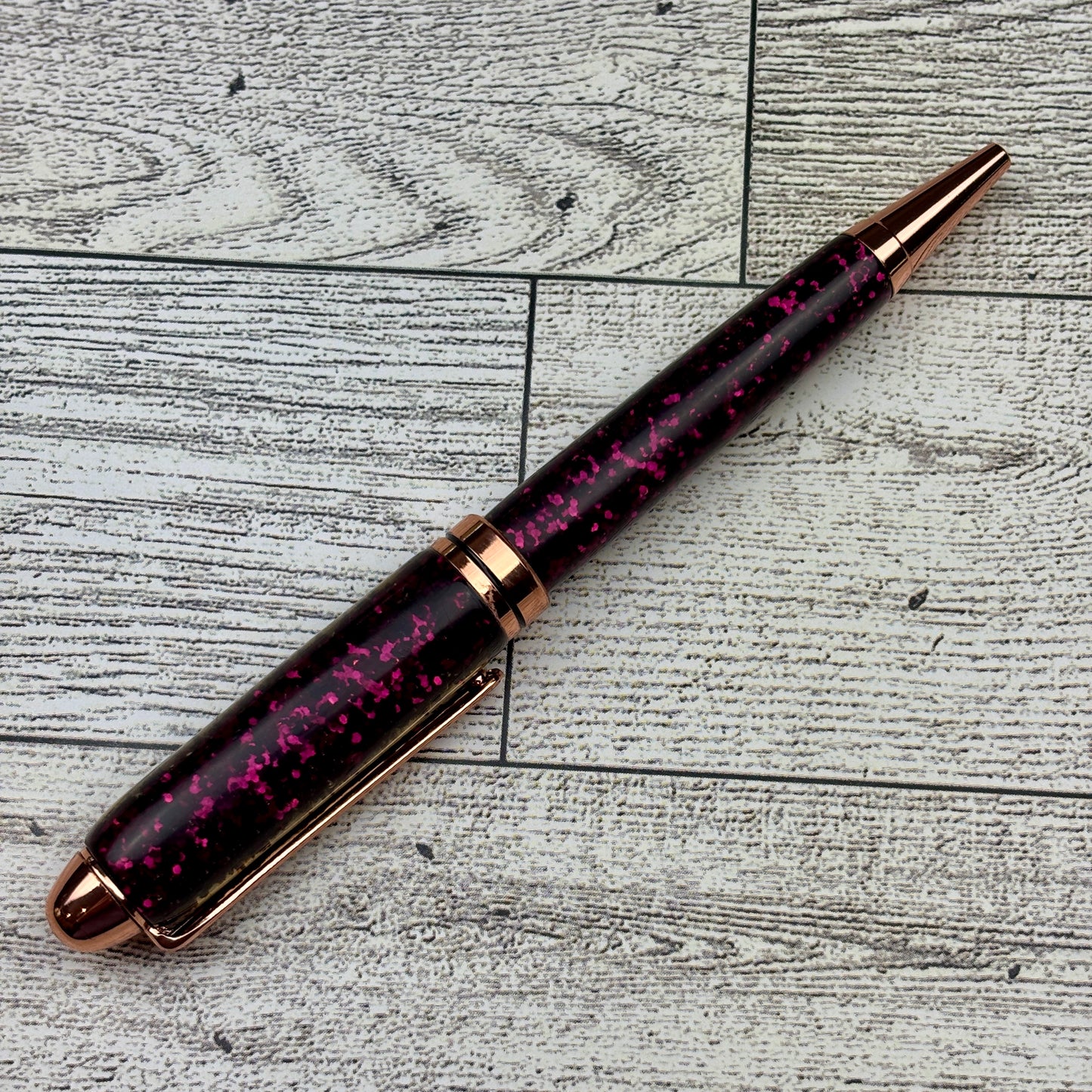 Maroon Glitter Ballpoint Pen