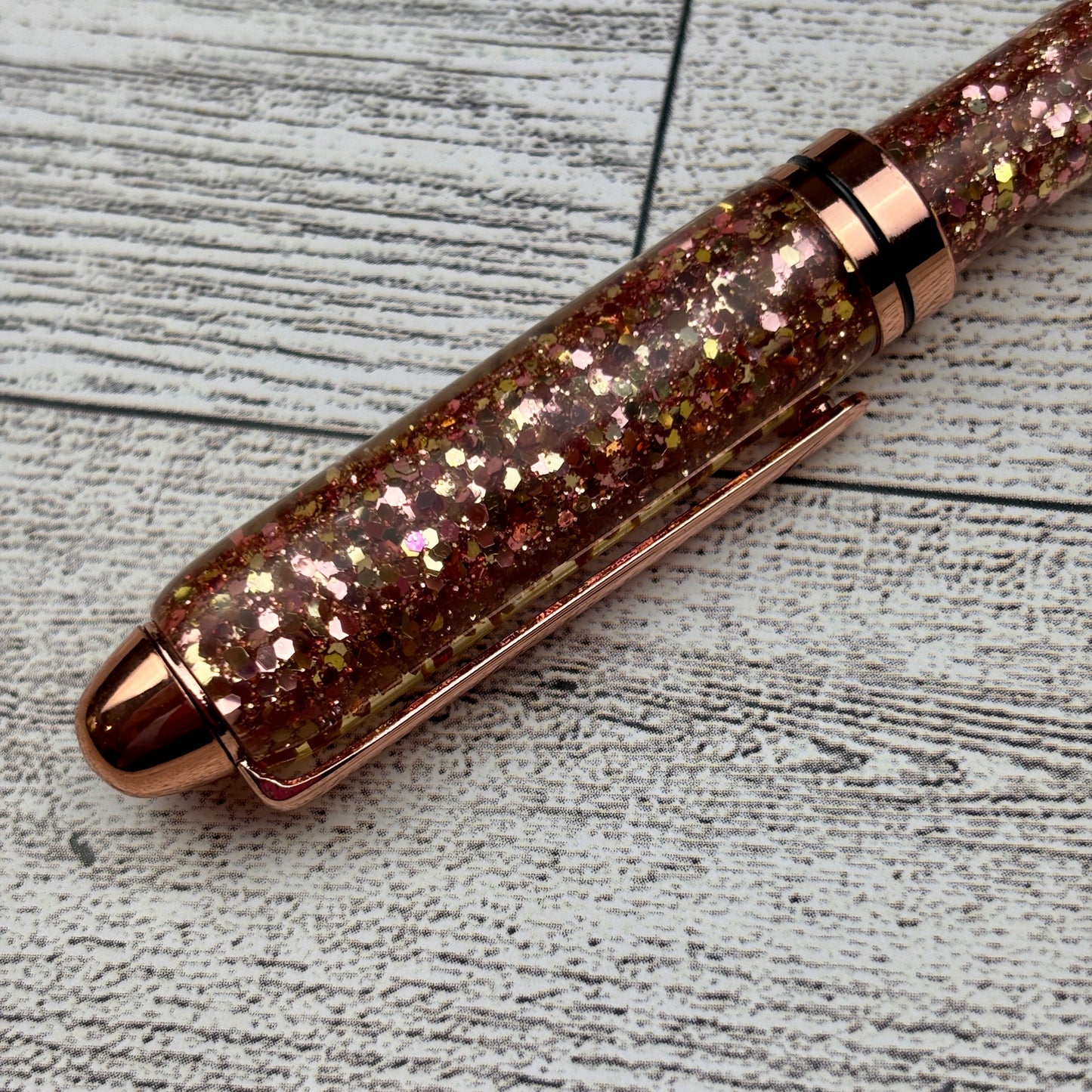 Rose Gold Glitter Ballpoint Pen