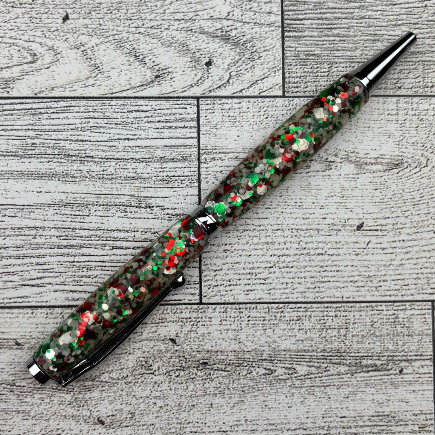 Christmas Glitter Mix Refillable Ballpoint Pen