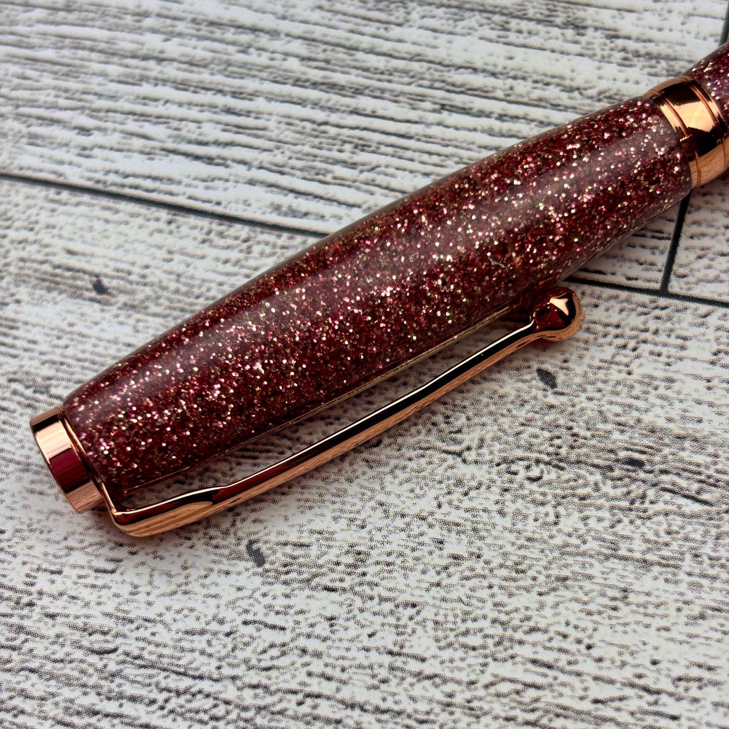 Deep Rose Gold Glitter Pen