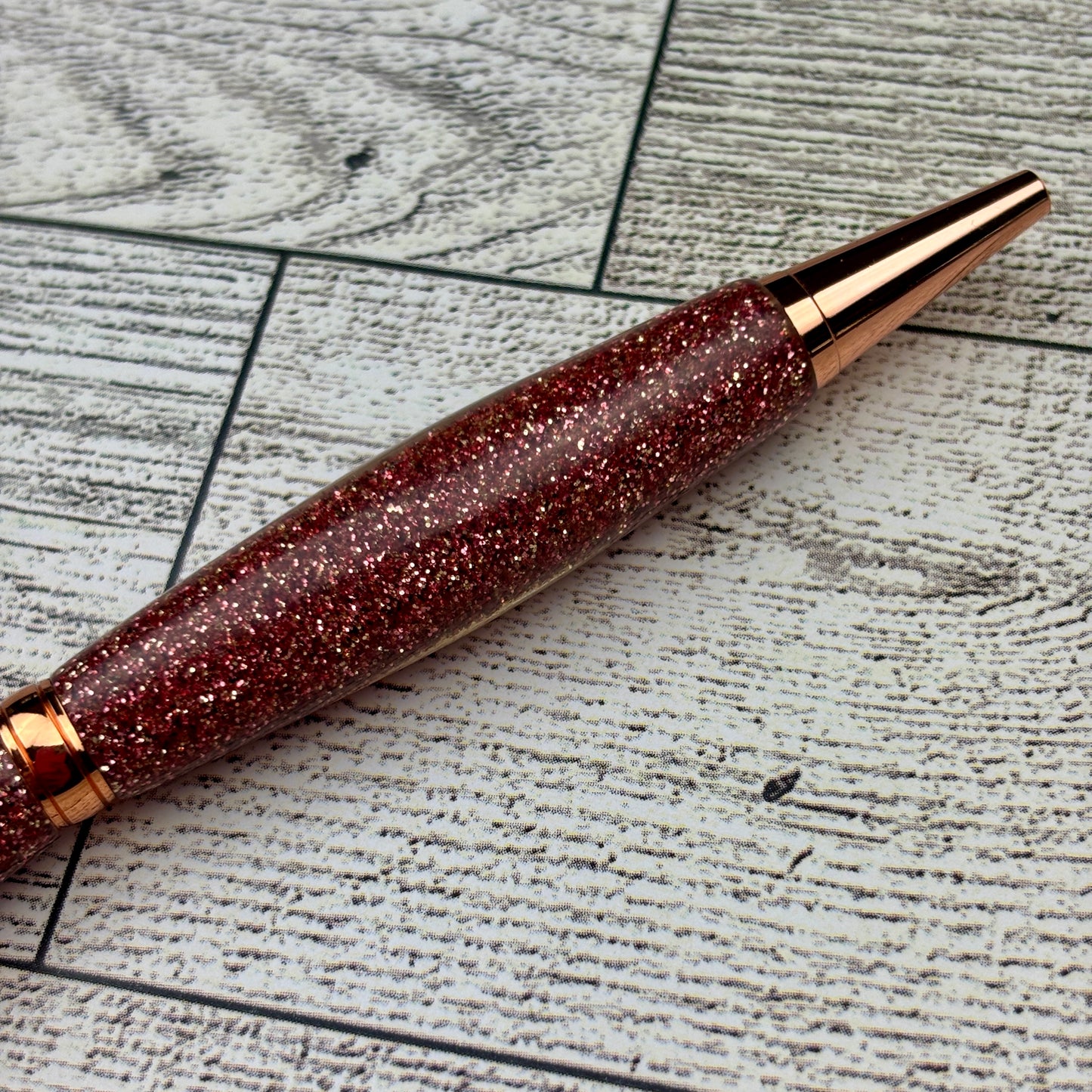Deep Rose Gold Glitter Pen