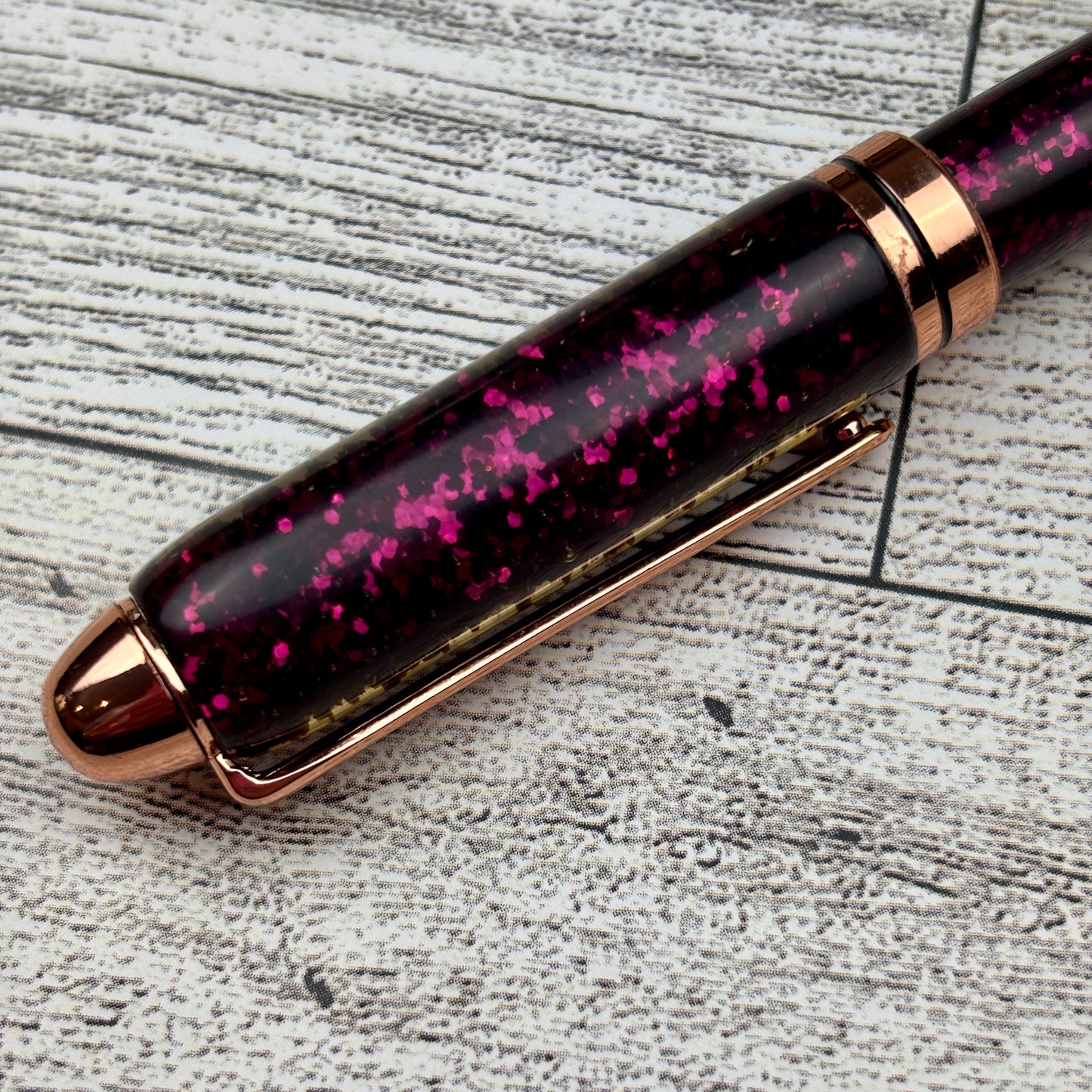 Maroon Glitter Ballpoint Pen