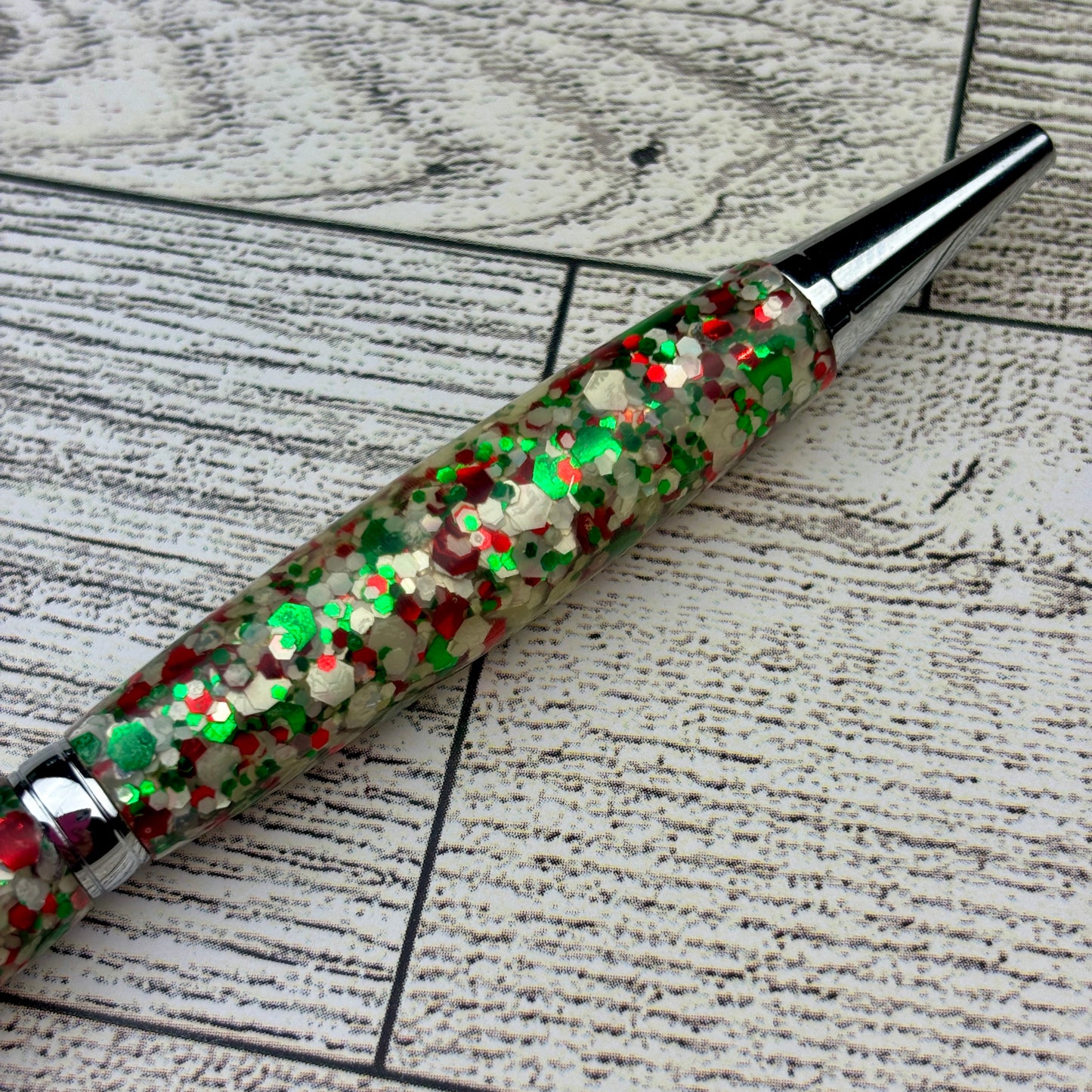 Christmas Glitter Mix Refillable Ballpoint Pen