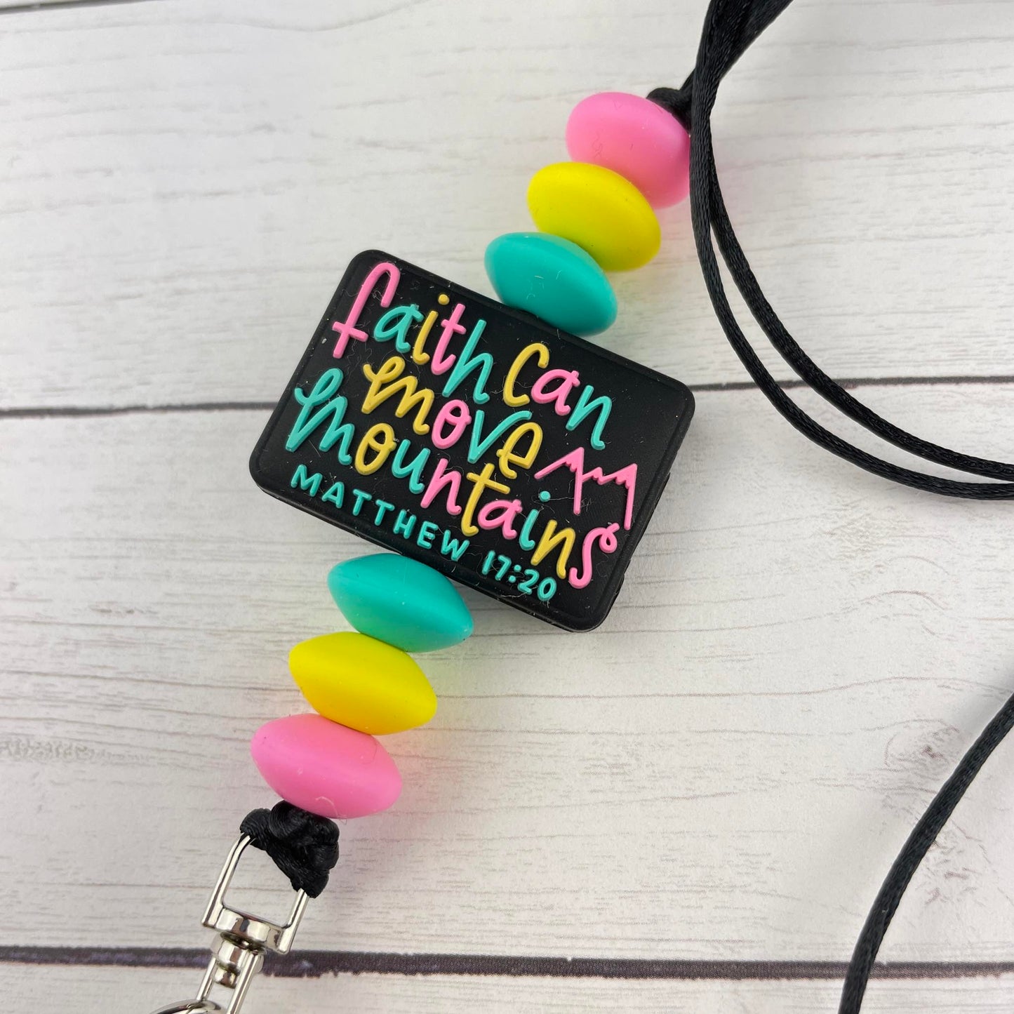 Faith Can Move Mountains Lanyard