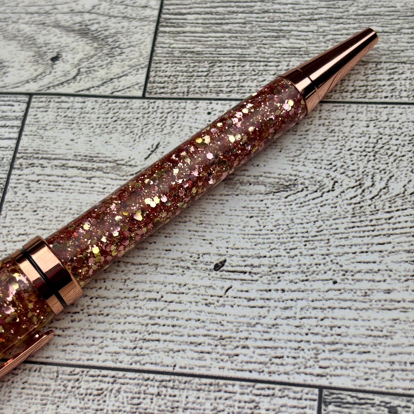 Rose Gold Glitter Ballpoint Pen