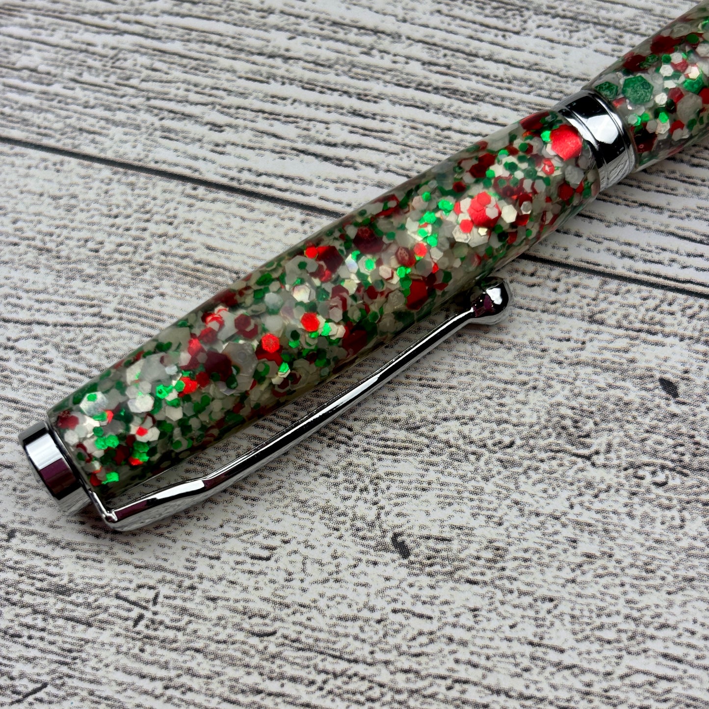 Christmas Glitter Mix Refillable Ballpoint Pen