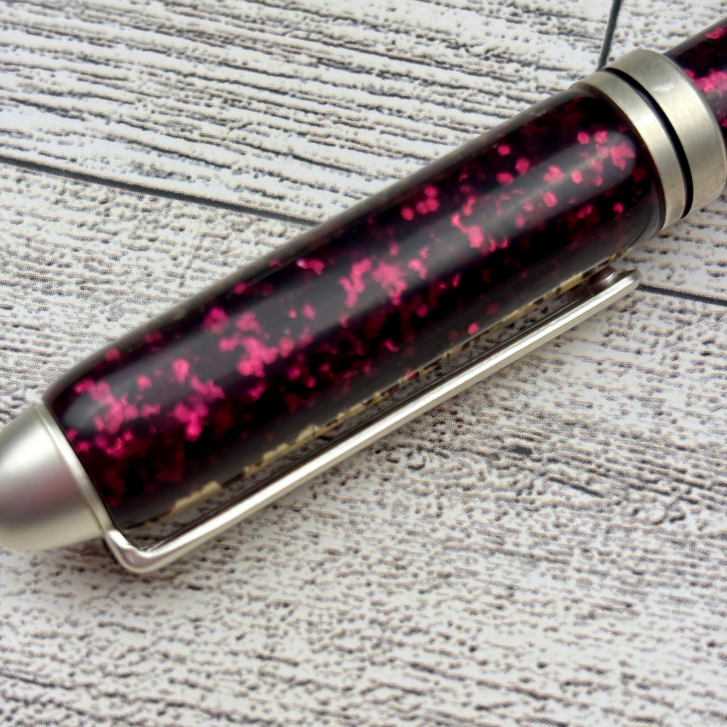Maroon Glitter Ballpoint Pen