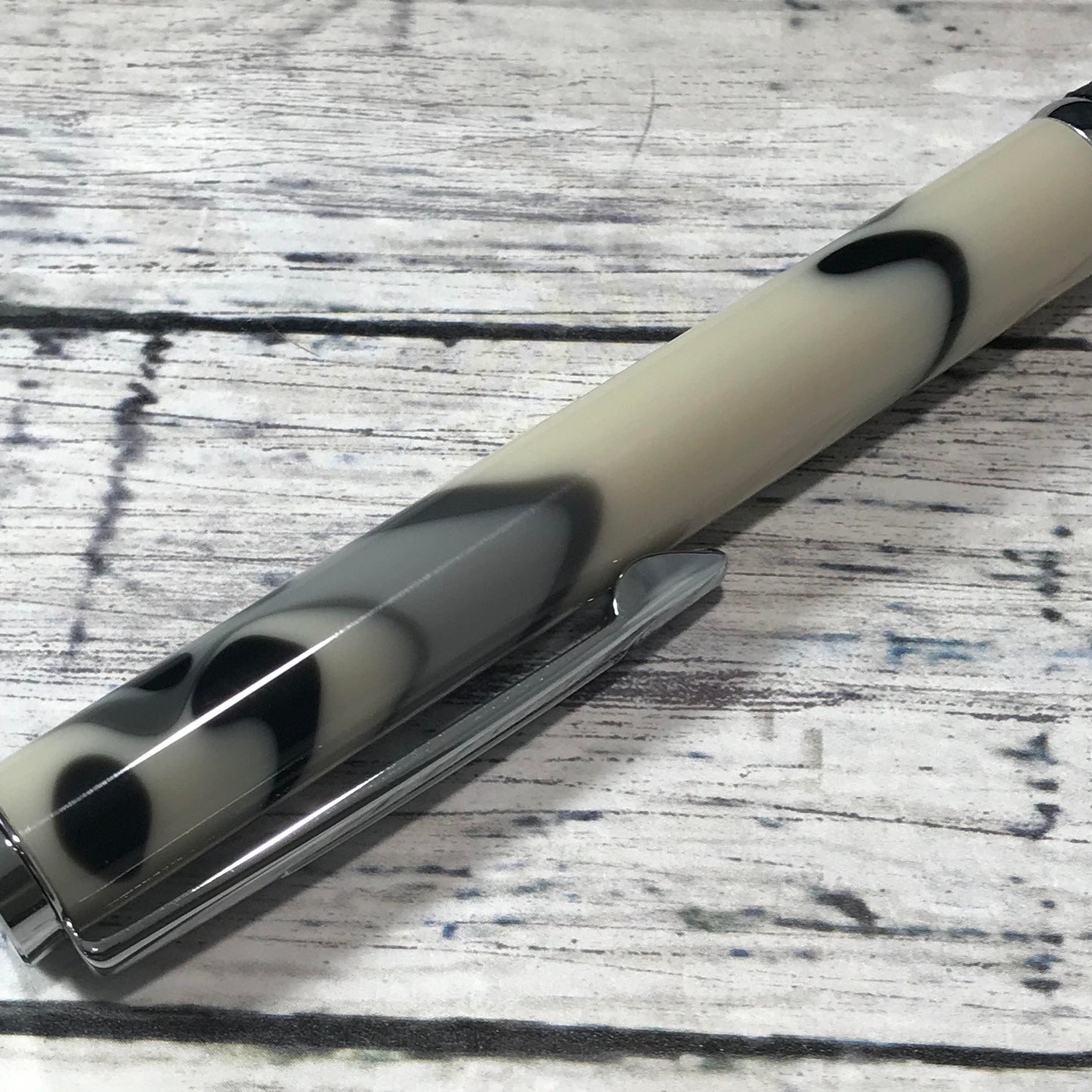 Black, White, Grey Camo Swirl Ballpoint Pen - Blessed Bear Boutique