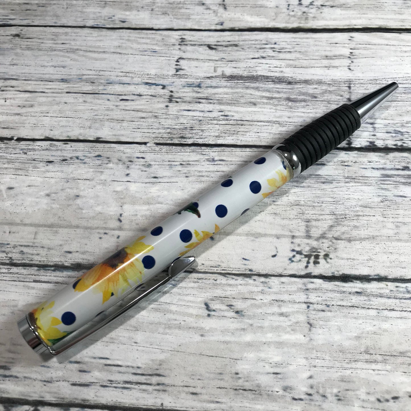 Polka Dot Sunflower Ballpoint Pen