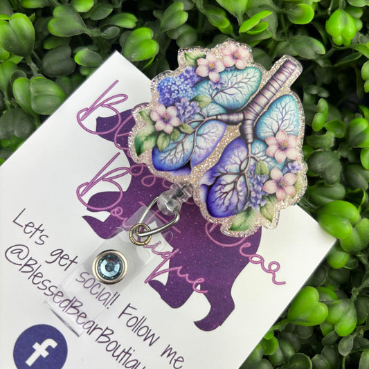 Floral Lungs Badge Reel