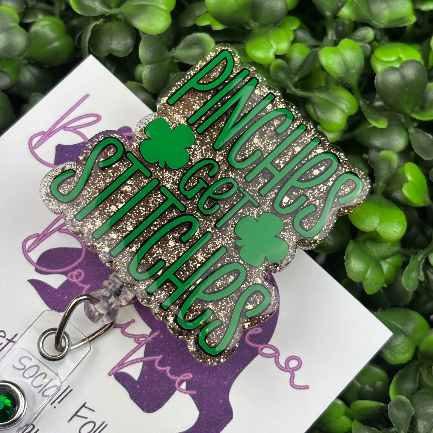 Pinches Get Stitches Badge Reel