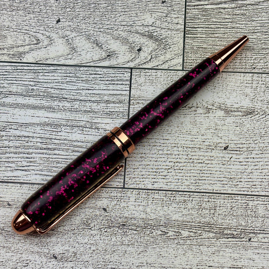 Maroon Glitter Ballpoint Pen