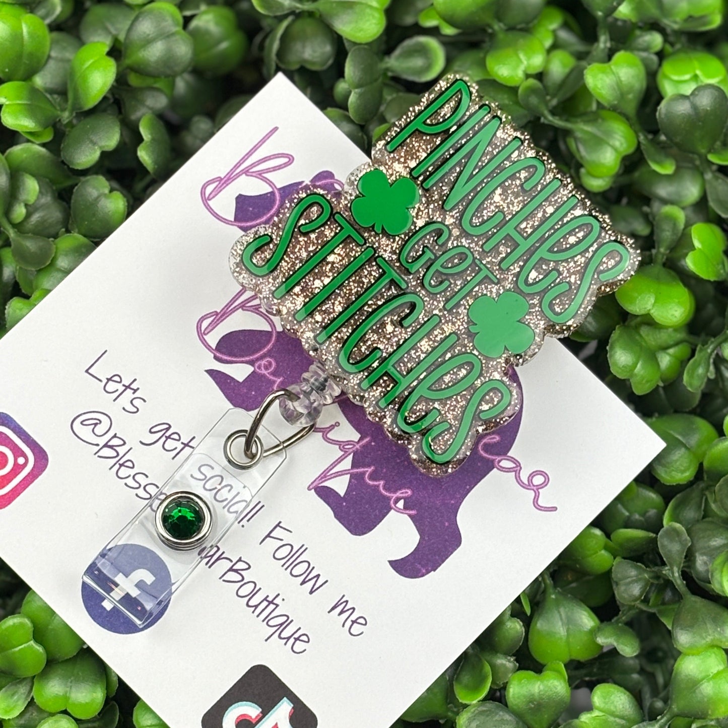 Pinches Get Stitches Badge Reel