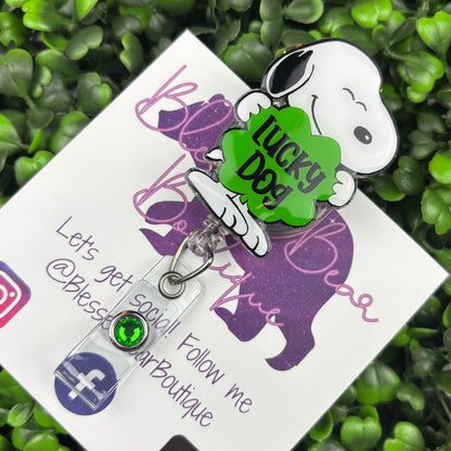 Lucky Dog Badge Reel