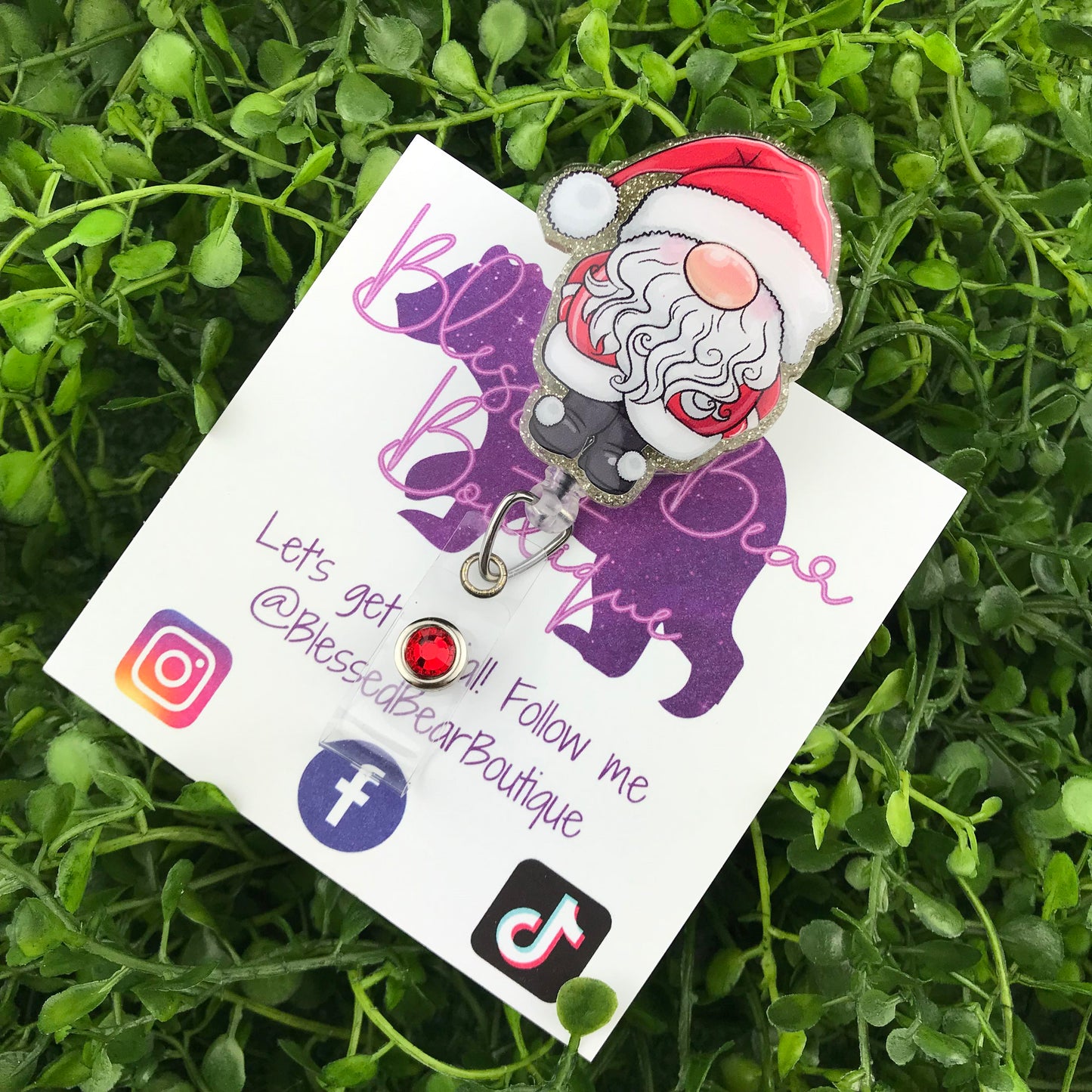 Santa Gnome Badge Reel