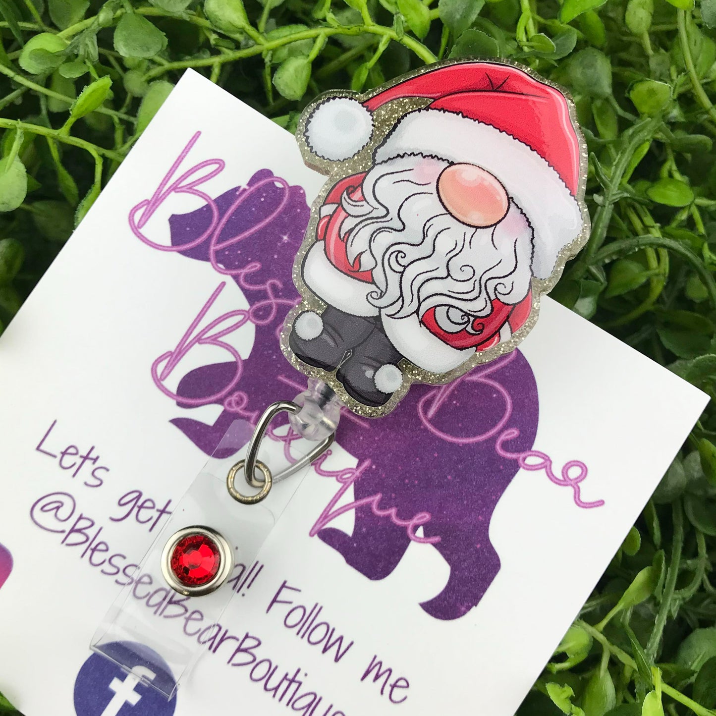 Santa Gnome Badge Reel