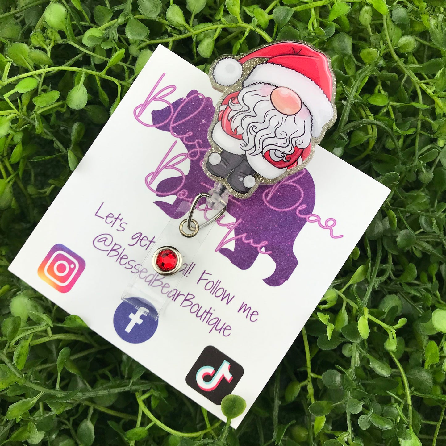 Santa Gnome Badge Reel