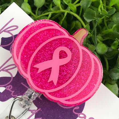Breast Cancer Awareness Pumpkin Badge Reel