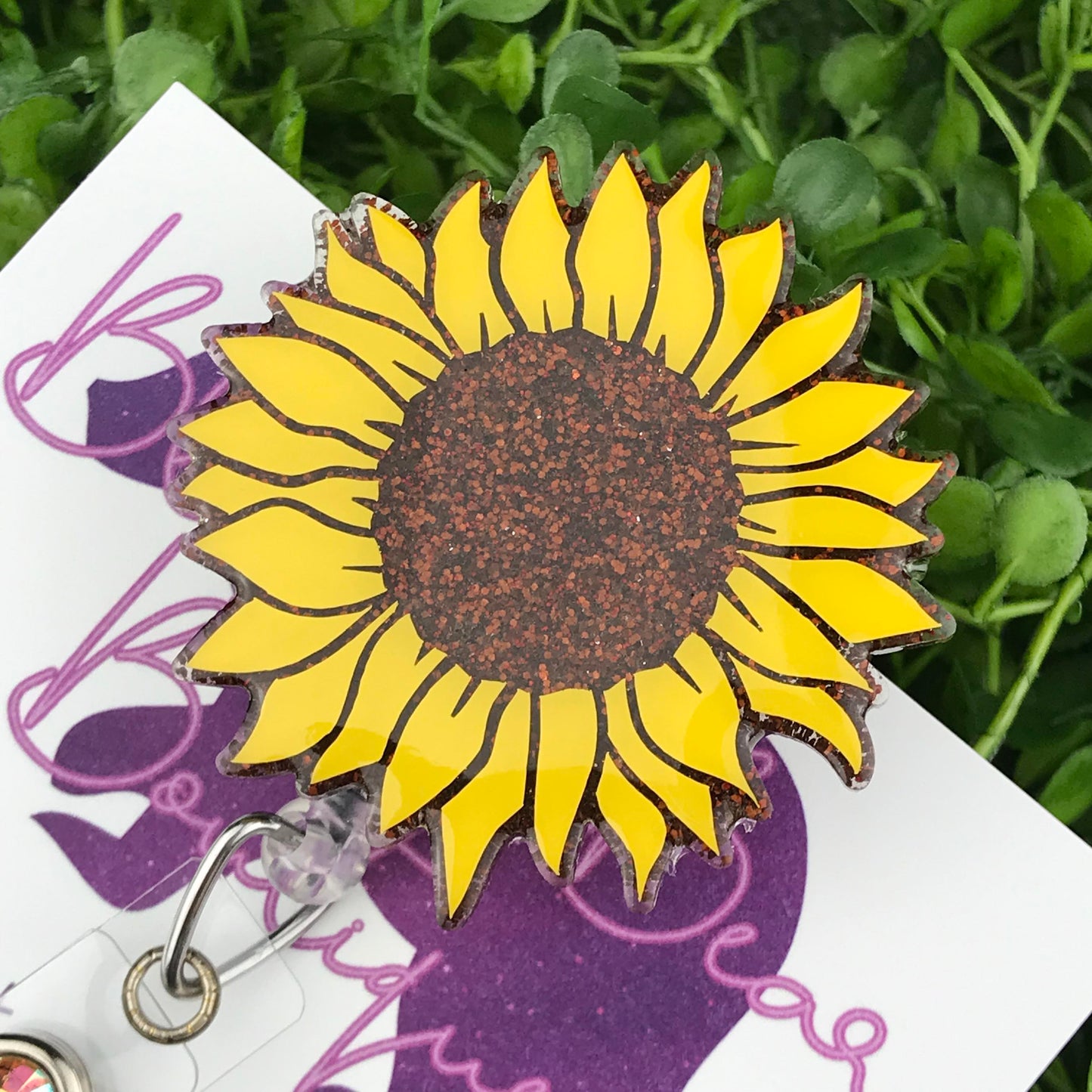 Sunflower Badge Reel