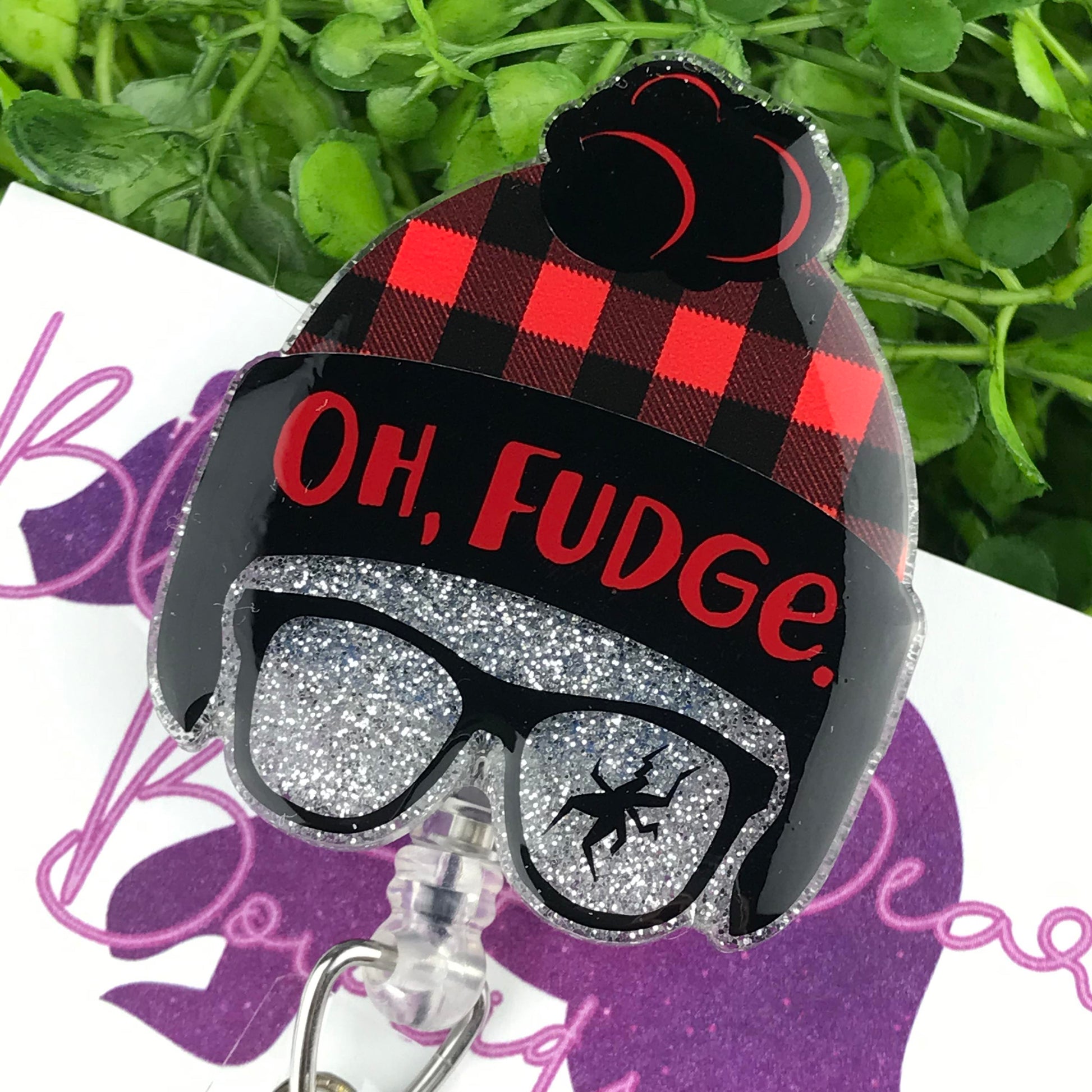 Oh Fudge Christmas Badge Reel – Blessed Bear Boutique