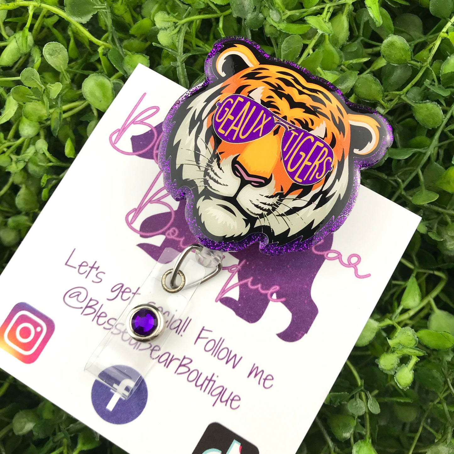 Purple Geaux Tigers Badge Reel