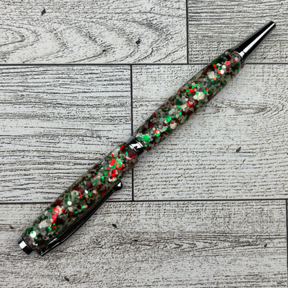 Christmas Glitter Mix Refillable Ballpoint Pen