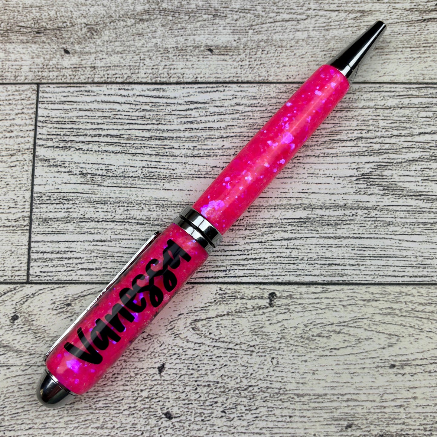 Hot Pink Glitter Ballpoint Pen - Personalization Optional