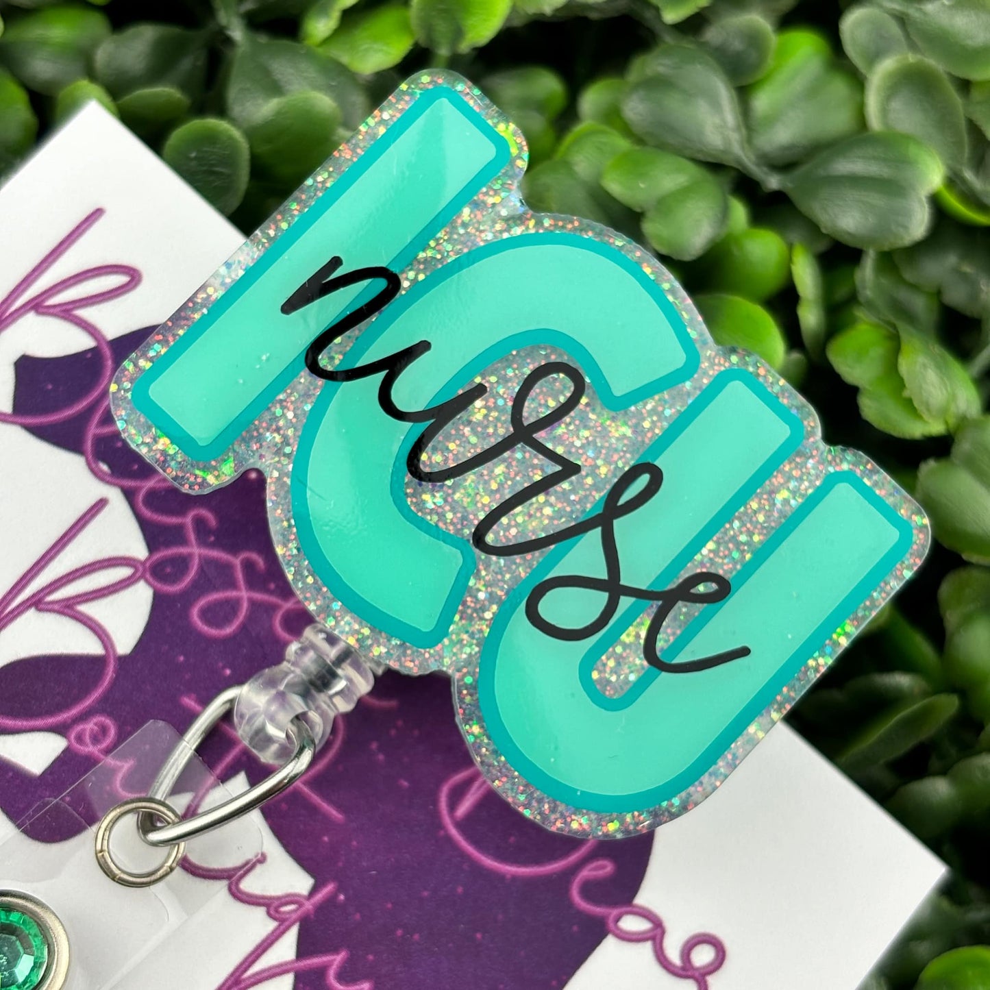 Mint/Turquoise ICU Badge Reel