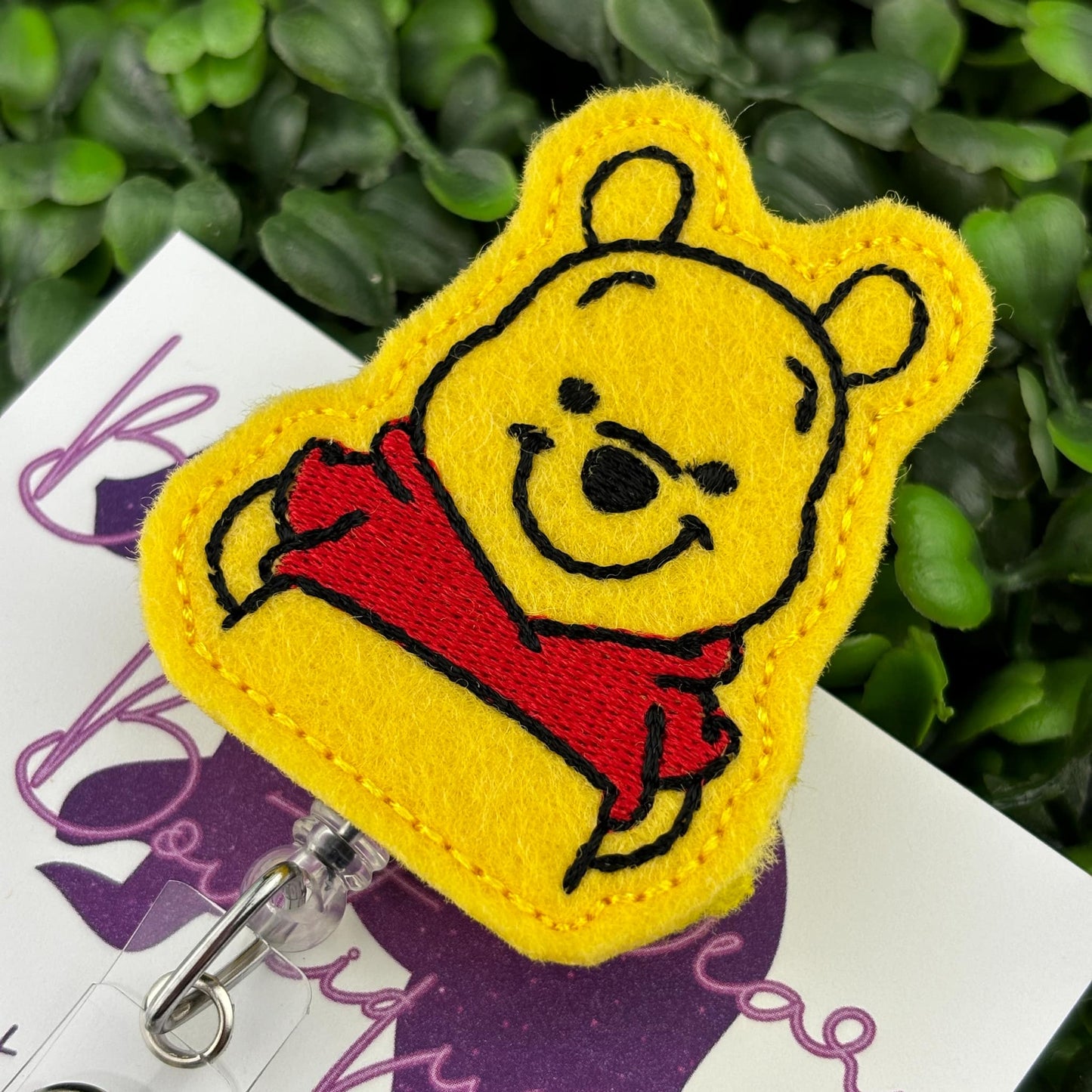 Honey Bear Felt Badge Reel