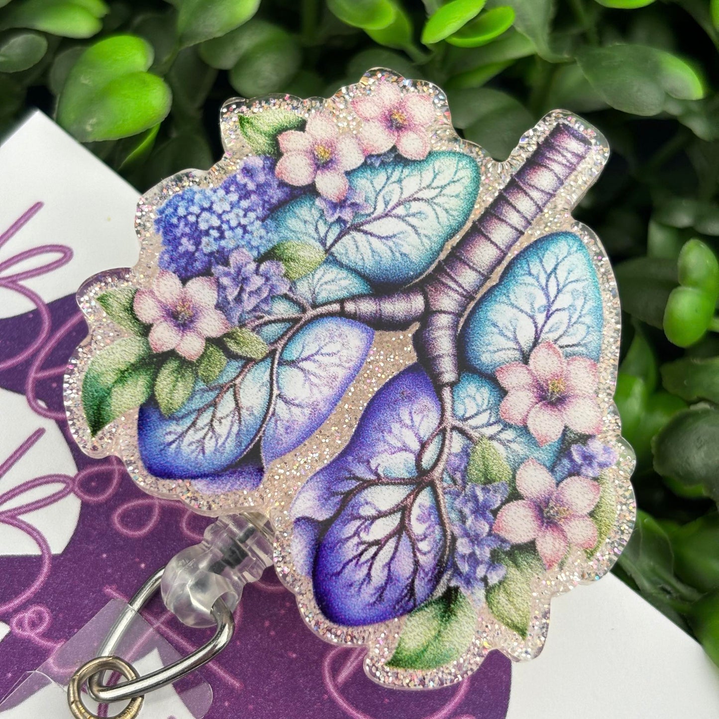 Floral Lungs Badge Reel