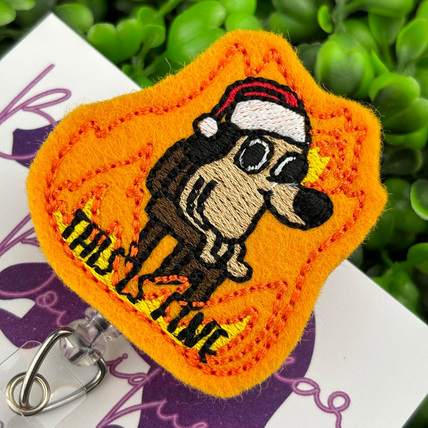 It's Fine Christmas Feltie Badge Reel