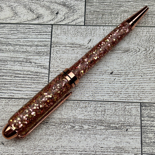 Rose Gold Glitter Ballpoint Pen