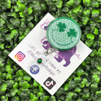 St. Patrick's Day Smiley Badge Reel