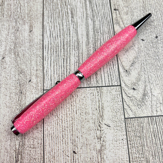 Bright Pink Glitter Ballpoint Pen - Personalization Optional