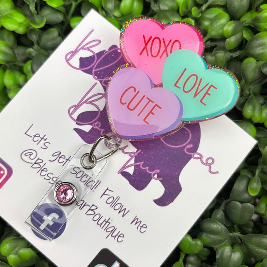 Conversation Hearts Badge Reel