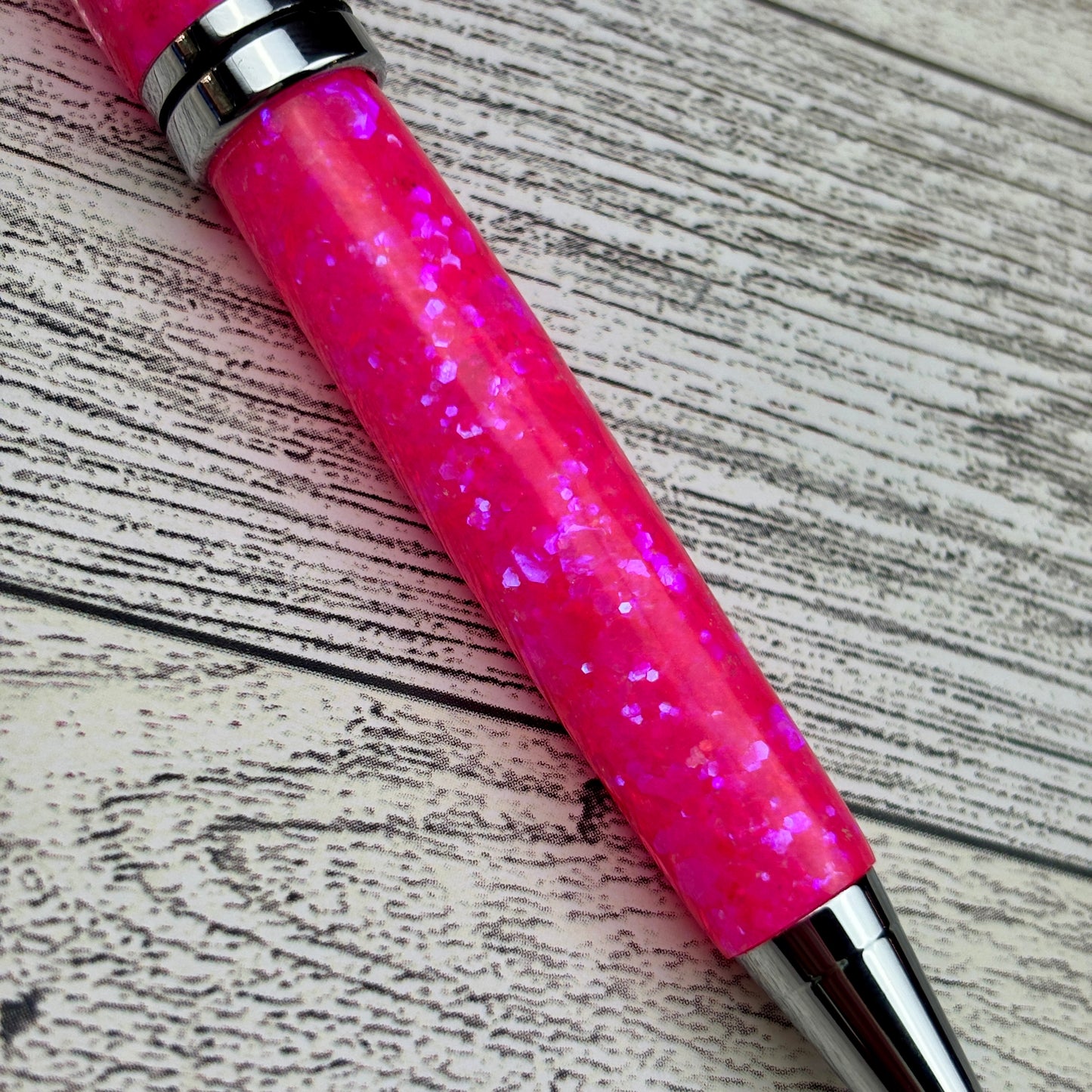Hot Pink Glitter Ballpoint Pen - Personalization Optional