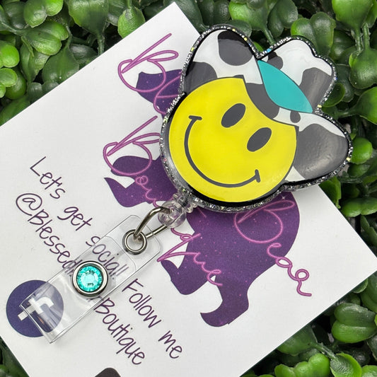 Smiling Cowboy Badge Reel
