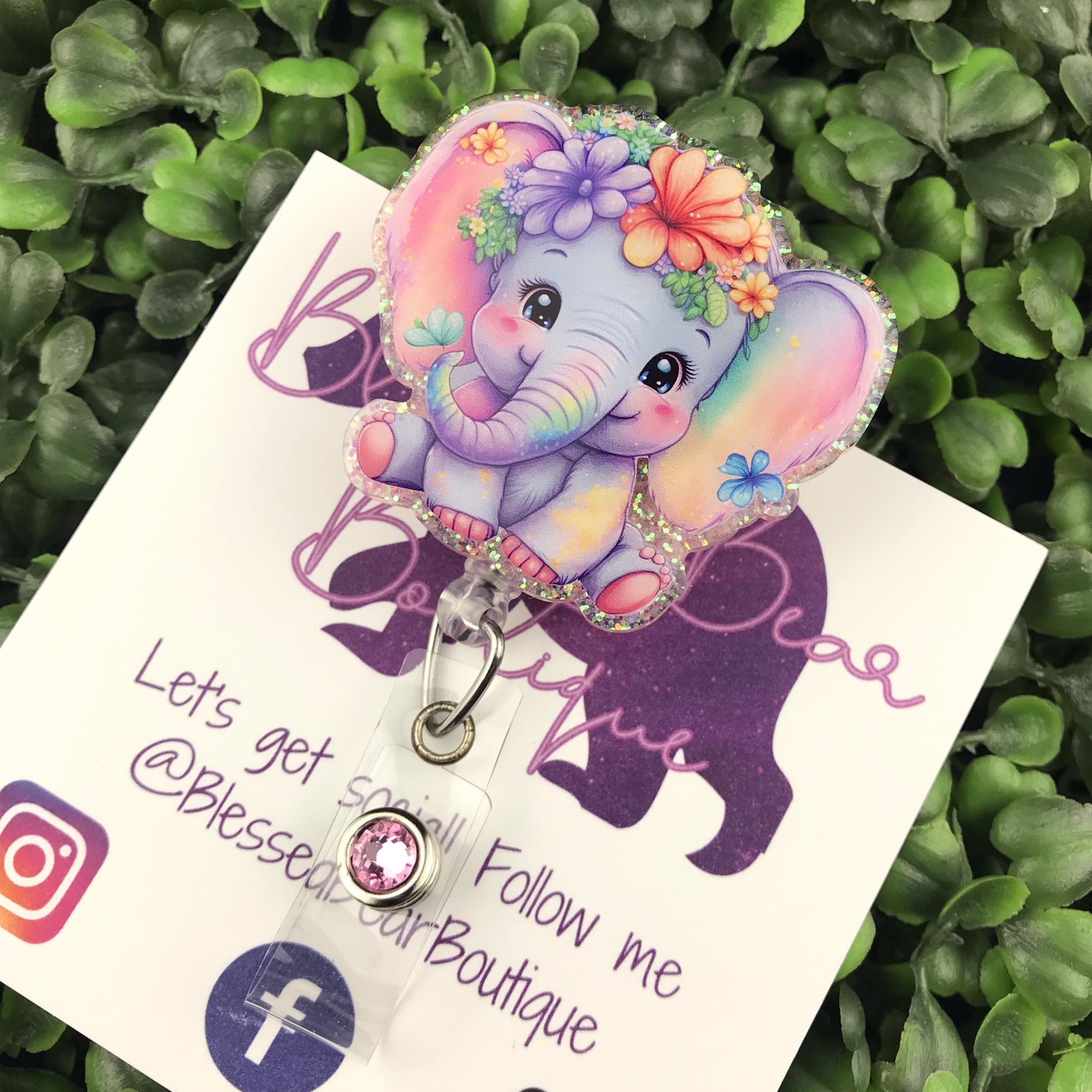 Elephant Badge Reel Elephant Badge-pediatric Badge Reel-pediatric