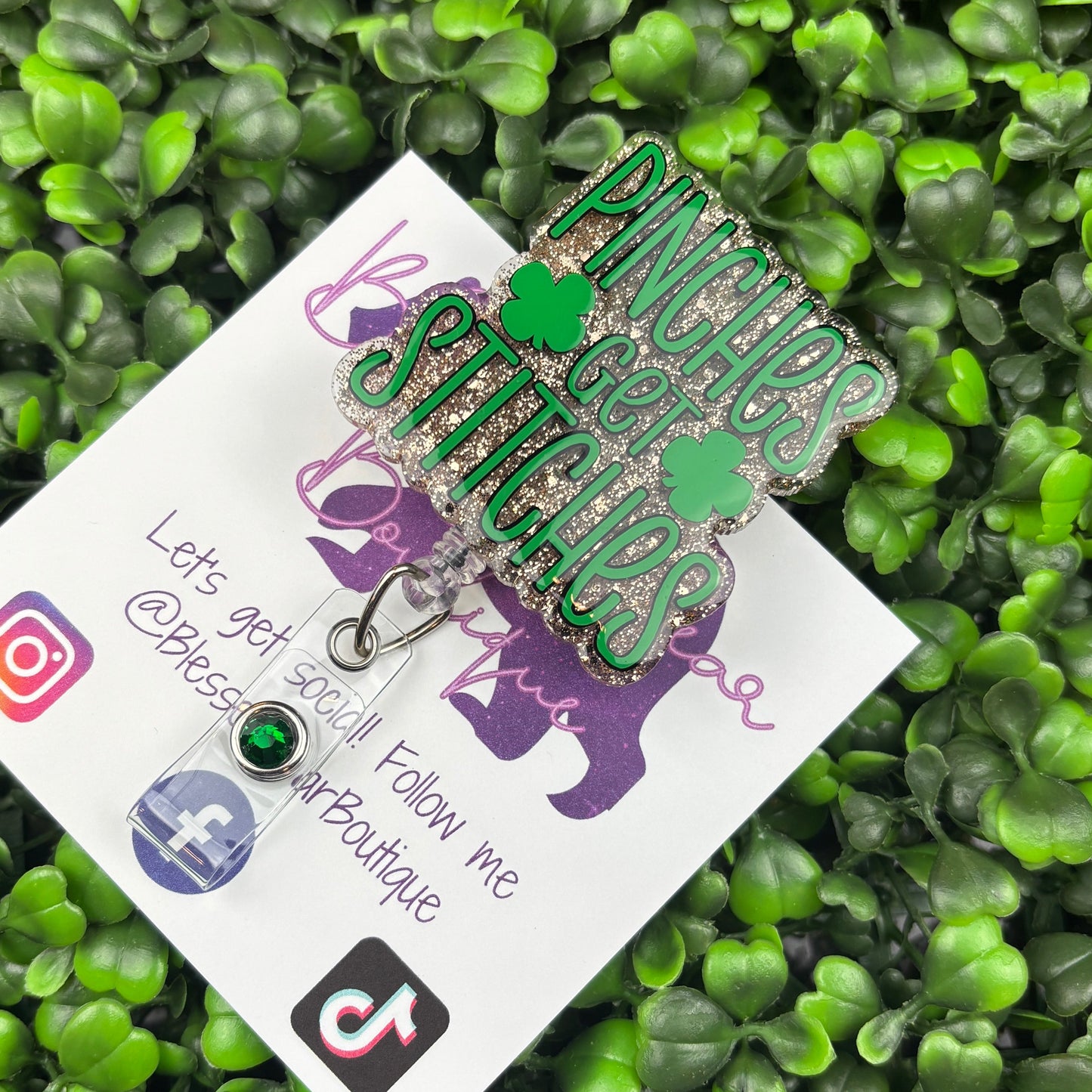 Pinches Get Stitches Badge Reel