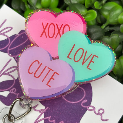 Conversation Hearts Badge Reel