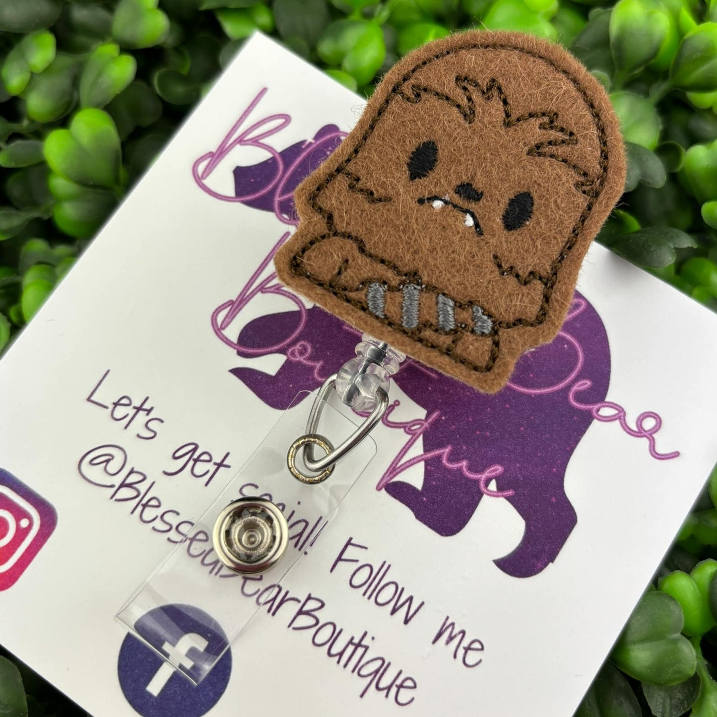 Chewie Felt Badge Reel