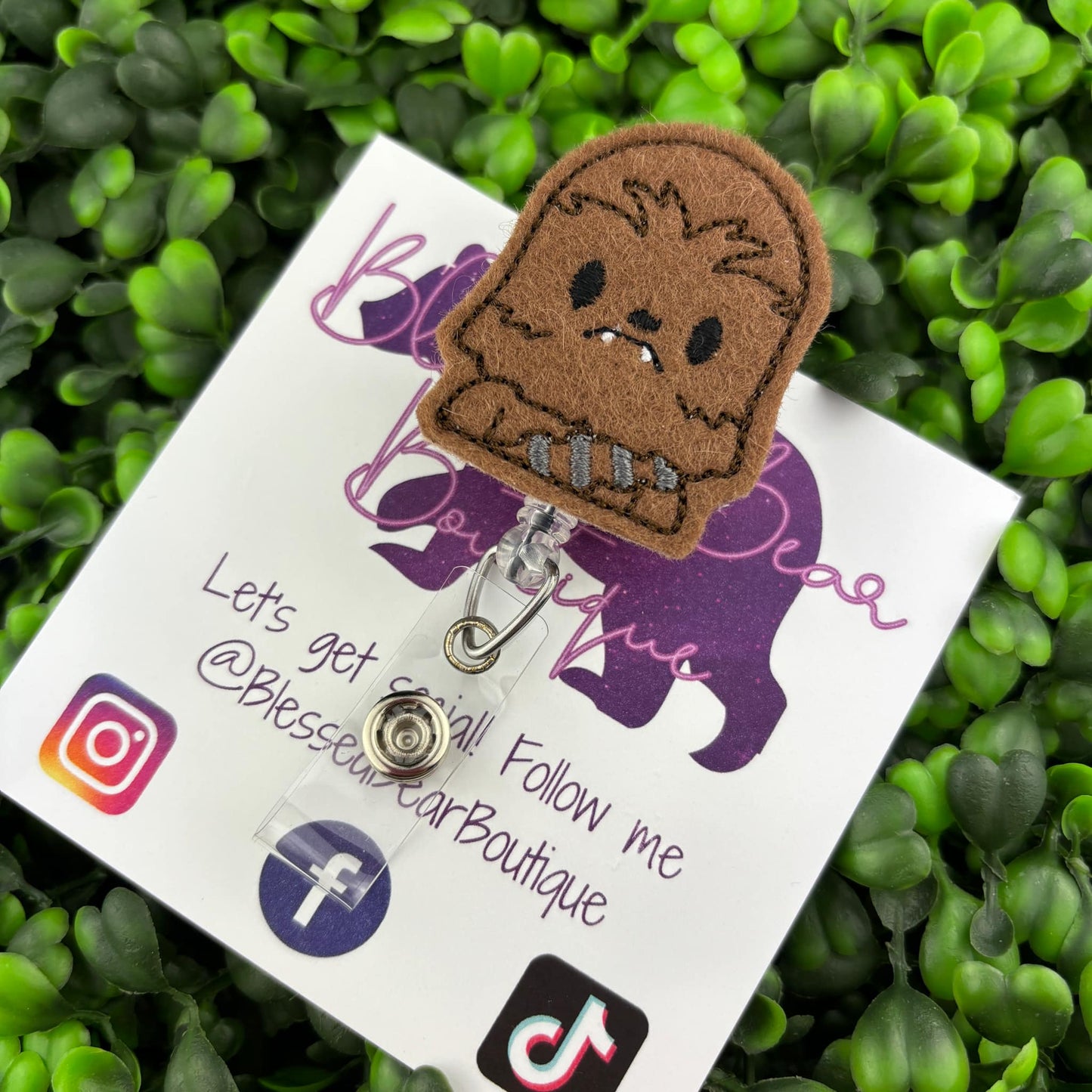 Chewie Felt Badge Reel