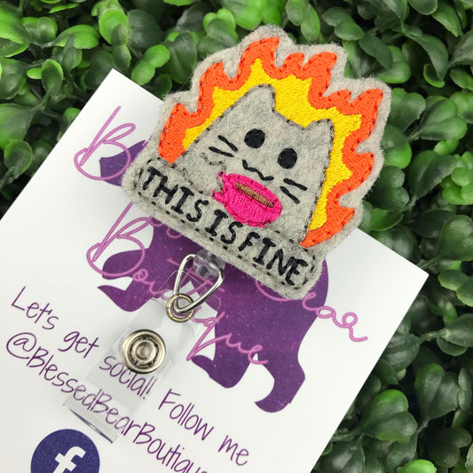 This is Fine Felt Badge Reel