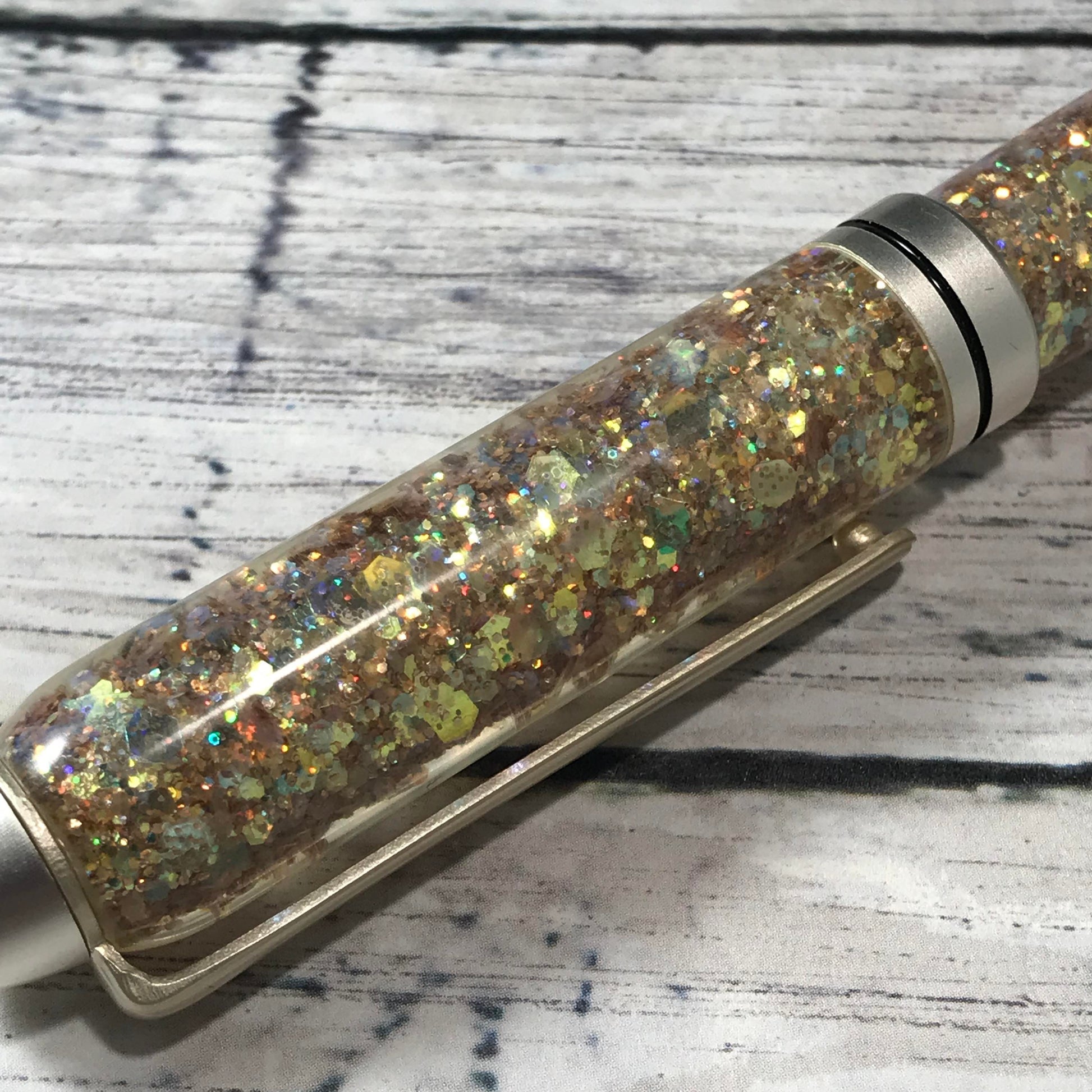 Golden Opal Glitter Refillable Ballpoint Pen - Blessed Bear Boutique