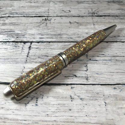 Golden Opal Glitter Refillable Ballpoint Pen - Blessed Bear Boutique