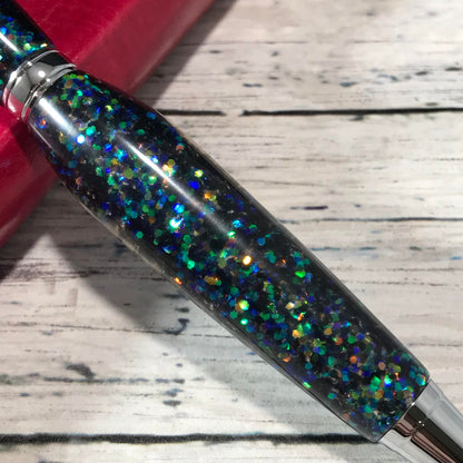 Blue Color Shifting Glitter Mix Refillable Ballpoint Pen - Blessed Bear Boutique