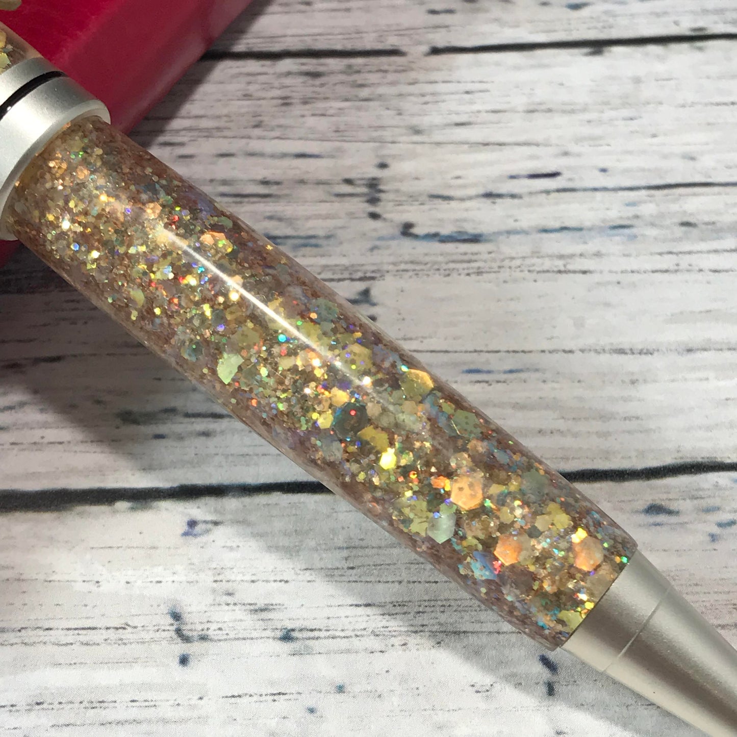 Golden Opal Glitter Refillable Ballpoint Pen - Blessed Bear Boutique