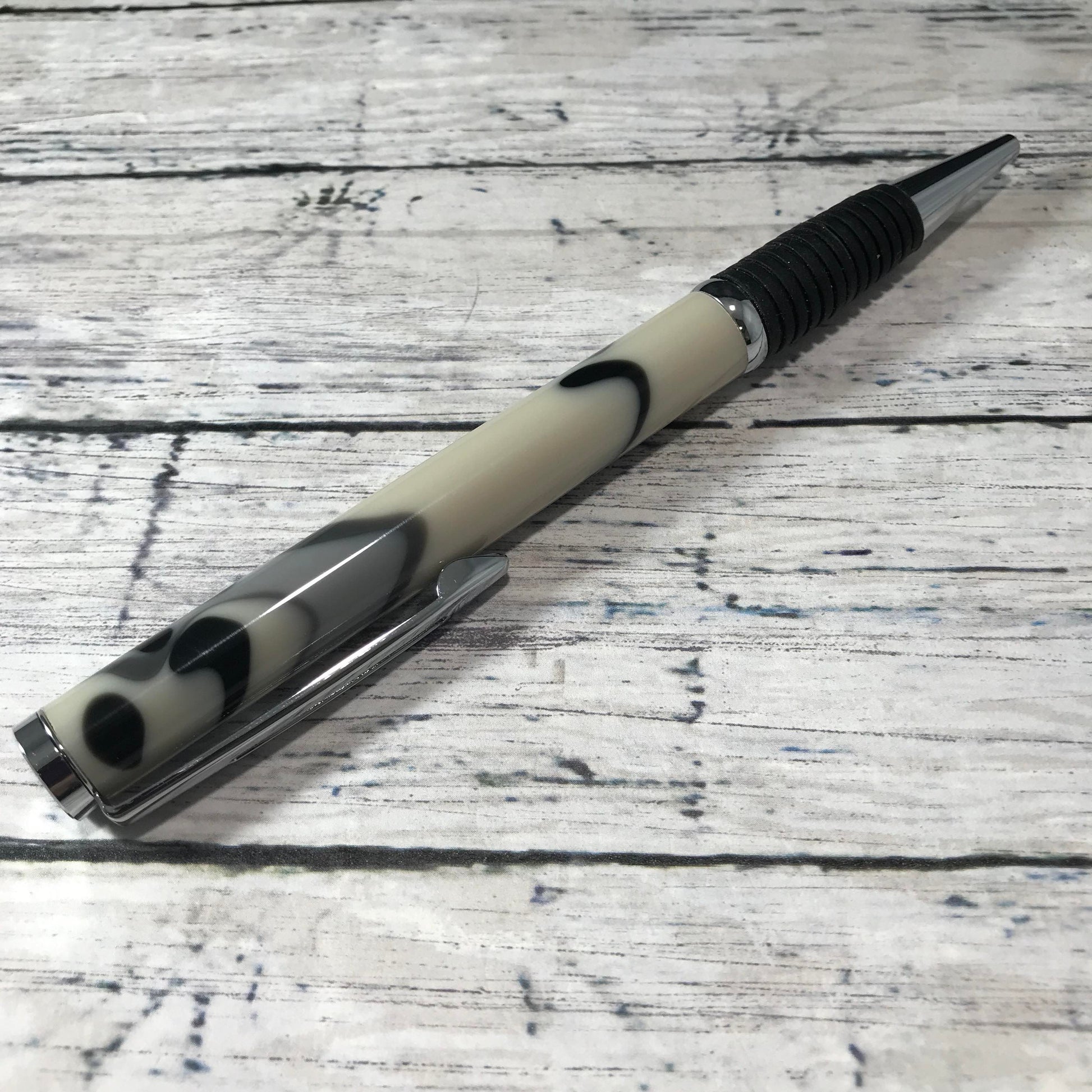 Black, White, Grey Camo Swirl Ballpoint Pen - Blessed Bear Boutique