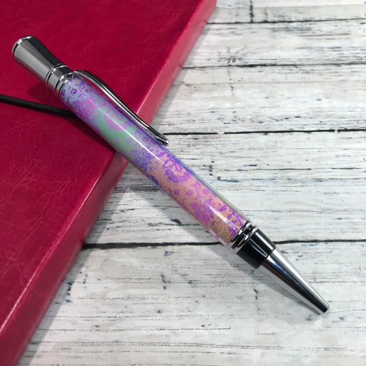 Pastel Floral Damask Pattern Ballpoint Pen - Personalization Optional